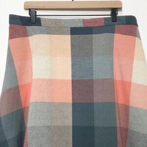 Mata Traders Cotton Plaid Circle Skirt